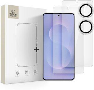 SZKŁO HARTOWANE TECH-PROTECT GLASS SET+ 3-PACK GALAXY S25 EDGE CLEAR 1
