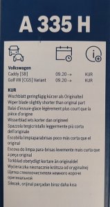 Bosch Skrzydło wycieraczki tylnej A335H 8