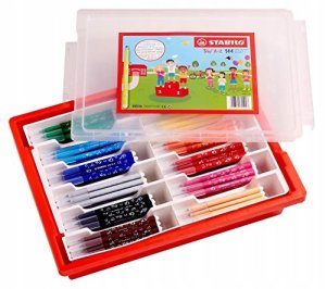 Stabilo Trio A-Z Børnetusch Klassesæt 12x12 farver i robust opbevaringsæske med låg 7