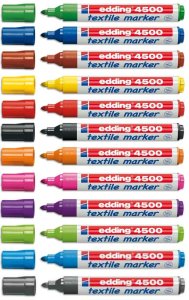 Edding 4500, 12 pc(s), Black, Blue, Green, Red, Bullet tip, White, Plastic, 2 mm 1