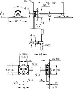 Indbygbrusesys Precision SmCtrl 310 rund 4