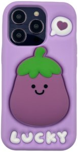 ETUI CASE 3D BAKŁAŻAN Z UCHWYTEM IPHONE 14 standard 1