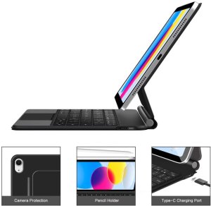 Etui Tech-Protect SmartCase Magnetic + Keyboard Apple iPad 10.9" 2022 / 11" 2025 Black 8