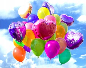 Party Deco Butla z helem róż 50 balonów (36413) 7