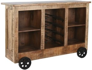 Szafka barowa Home ESPRIT Czarny Naturalny 145 x 53 x 100 cm 1