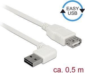 Kabel USB Delock przedłużający Easy-USB, 0.5m, biały (85178) 1