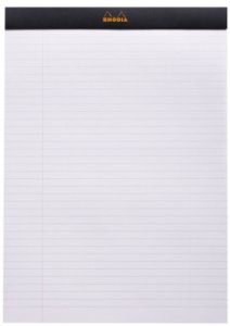 Rhodia Top Hæftet Blok A4 linieret - 80gram - 80 ark ( Rhodia nr 186009C) 2