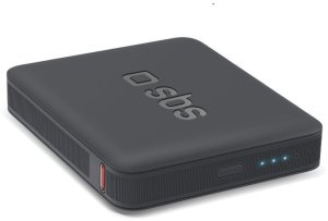 SBS High density 5000 mAh powerbank, 5000 mAh, Lithium Polymer (LiPo), Smart IC, 3.85 V, 10 W, Black 1