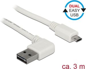 Kabel USB Delock Easy-USB, Micro B, 3m, biały (85173) 1