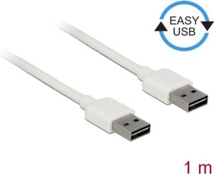 Kabel USB Delock USB-A - USB-A 1 m Biały (85193) 1