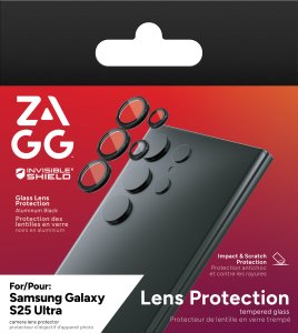 InvisibleShield Premium GL (CameraRings) Samsung Galaxy S25 Ultra, Samsung, Galaxy S25 Ultra, Impact resistant, Scratch resistant, Black, 5 pc(s) 3
