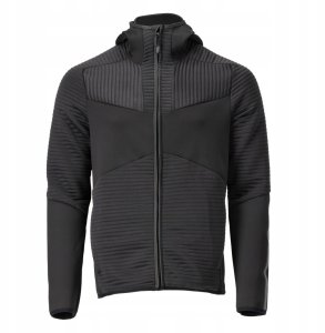Fleecejakke 22603-681 m/hætte sort M 1