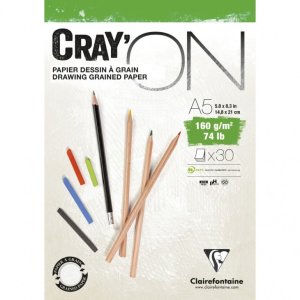 Clairefontaine Cray''ON, Multicolour, A5 (148 x 210 mm), 160 g/m², 30 sheets 1