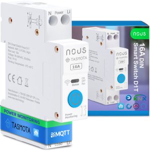 NOUS D1T Schaltaktor WLAN Tasmota 16A/für Hutschiene/ESP32/WLAN 1