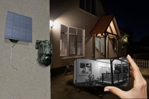 Technaxx 4G PT Dome TX-290 with solar panel, IP security camera, Outdoor, Wired, Wall, Black, Green, Dome 8