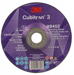 3M 98452 - Schneidscheibe - Metall - Ceramic fibre - 10200 RPM - Rund - 2,22 cm (7100303981) 1