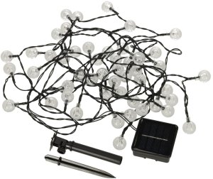 Lampki ogrodowe solarne kulki 7m 50LED ciepły biały 1