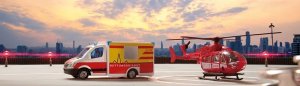 Siku Mercedes-Benz Rescue Van and Helicopter 7