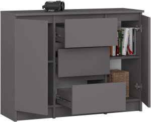 KOMODA K100 2D 3SZ PK GRAFIT SZARY 2