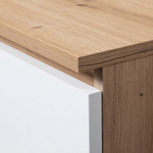 KOMODA K100 2D 3SZ PK DĄB ARTISAN / BIAŁY 4