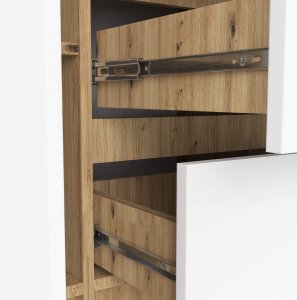 KOMODA K100 2D 3SZ PK DĄB ARTISAN / BIAŁY 5