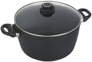Swiss Diamond Suppegryde m/låg 28 cm 8L, induktion Sort 1