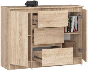 KOMODA K100 2D 3SZ PK DĄB SONOMA 2