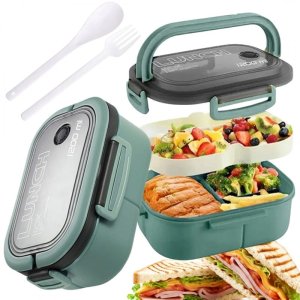 Śniadaniówka LUNCH BOX ze sztućcami 21 x 14,5 x 8cm mięta PJM44M 1