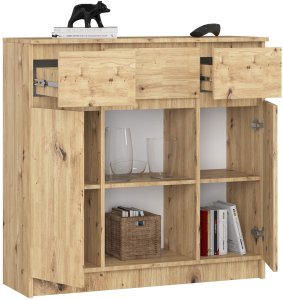 KOMODA K100 2D 3SZ 1P PK DĄB ARTISAN 2