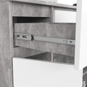 KOMODA K100 2D 3SZ 1P PK BETON / BIAŁY 4