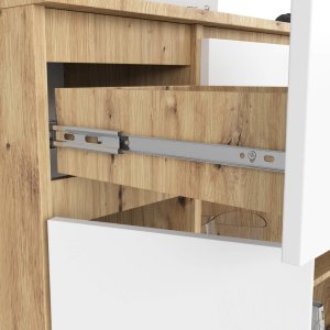 KOMODA K100 2D 3SZ 1P PK DĄB ARTISAN / BIAŁY 5