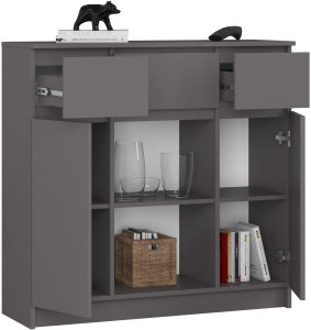 KOMODA K100 2D 3SZ 1P PK GRAFIT SZARY 2