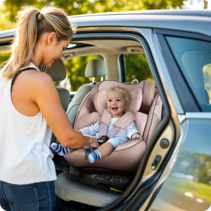 Fotelik samochodowy Nukido Fotelik samochodowy Aero Line beżowy 0-36 kg ISOFIX 4