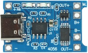 MODUŁ ŁADOWANIA AKUMULATORÓW LI-ION CHAR-4056-18650/USB-C 1