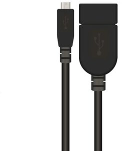 Sinox Micro USB OTG adapter. 0,2m. Sort 1