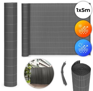 Dwustronna mata bambusowa 100x500 cm na balkon taras ogrodzenie antracyt MultiGarden 1