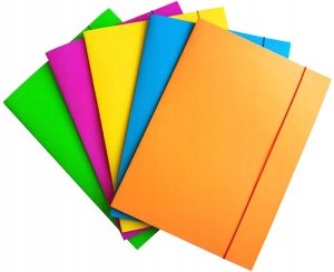 PBS Connect Teczka z gumką OFFICE PRODUCTS lakierowana A4 fluo mix cena za 1szt 2