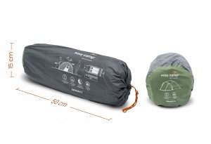 Namiot turystyczny Easy Camp Setesdal 2 dome tent (olive green, with tunnel porch, model 2025) 4