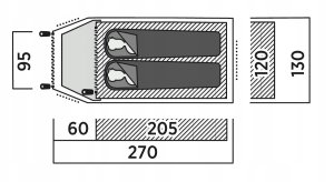 Namiot turystyczny Easy Camp Setesdal 2 dome tent (olive green, with tunnel porch, model 2025) 7