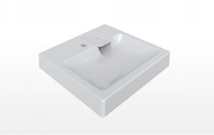 CLARO MINI SET WASHBASIN,DRAIN,BRACK.WH. 1