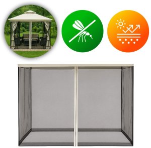 Moskitiera do pawilonu ogrodowego 3x3 m siatka z zamkami błyskawicznymi MultiGarden 1