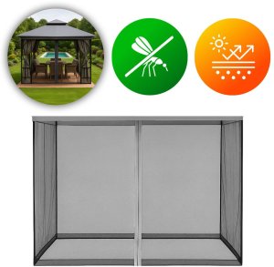 Moskitiera do pawilonu ogrodowego 3x3 m siatka z zamkami błyskawicznymi MultiGarden 1