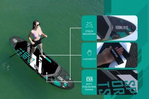 Deska SUP Sports Grey 350x89x15 cm (11'6'') yoga 4