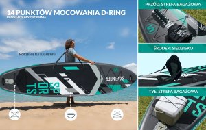 Deska SUP Sports Grey 350x89x15 cm (11'6'') yoga 7