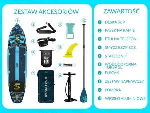 Deska SUP Asiaticus 350x89x15 cm (11'6'') yoga 2