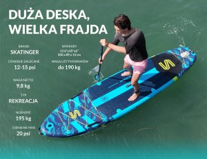 Deska SUP Asiaticus 350x89x15 cm (11'6'') yoga 4