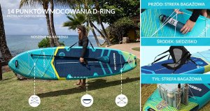 Deska SUP Prana Meteor Blue 350x89x15 cm (11'6'') yoga 6