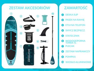 Coasto Deska SUP Octopus 335x86x15 cm (11') allround 7