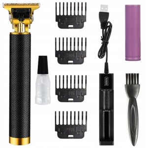 MASZYNKA DO STRZYŻENIA WŁOSÓW TRYMER DO  GOLENIA BRODY GOLARKA 4 NAKŁADKI 11