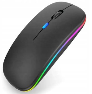 MYSZKA BEZPRZEWODOWA CICHA PODŚWIETLANA RGB BEZKLIKOWA BLUETOOTH DO LAPTOPA 11